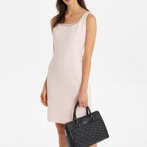 NWT Karl Lagerfeld Sleeveless Tweed Shift Dress 14